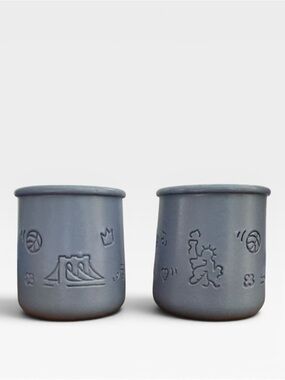 Set of 2 - La Fermiere x Alex Alpert Limited Edition NYC Glazed Yogurt Pots